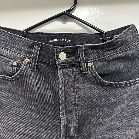 Denim Forum Joni High Rise Straight Leg Jeans - Picture 2 of 5